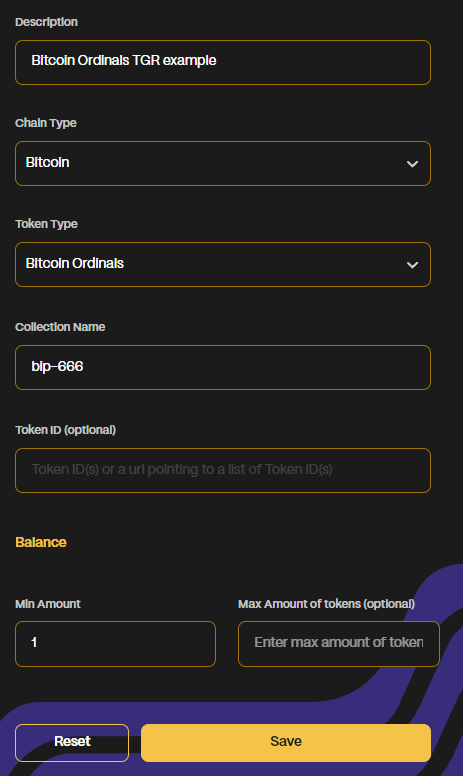 Create a Bitcoin Ordinals TGR